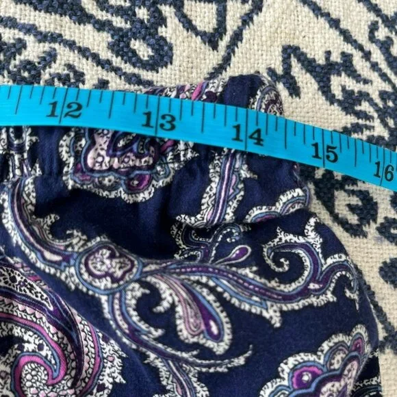 [M]Lauren Ralph Lauren Paisley Print Purple Pajama Set - Picture 7 of 8